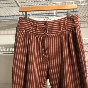 FREE PEOPLE - Brownish Orange Striped Trousers